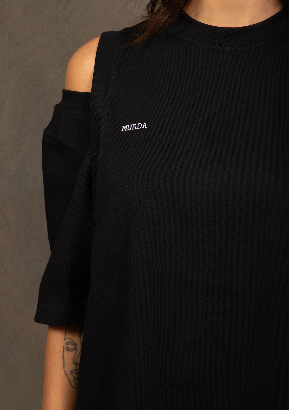 UNISEX OVERSIZE BLACK T-SHIRT MURDA BOYZ