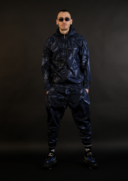 Мъжки streetwear комплект Murda Camouflage Set Blue със спортна кройка – цялостна визия