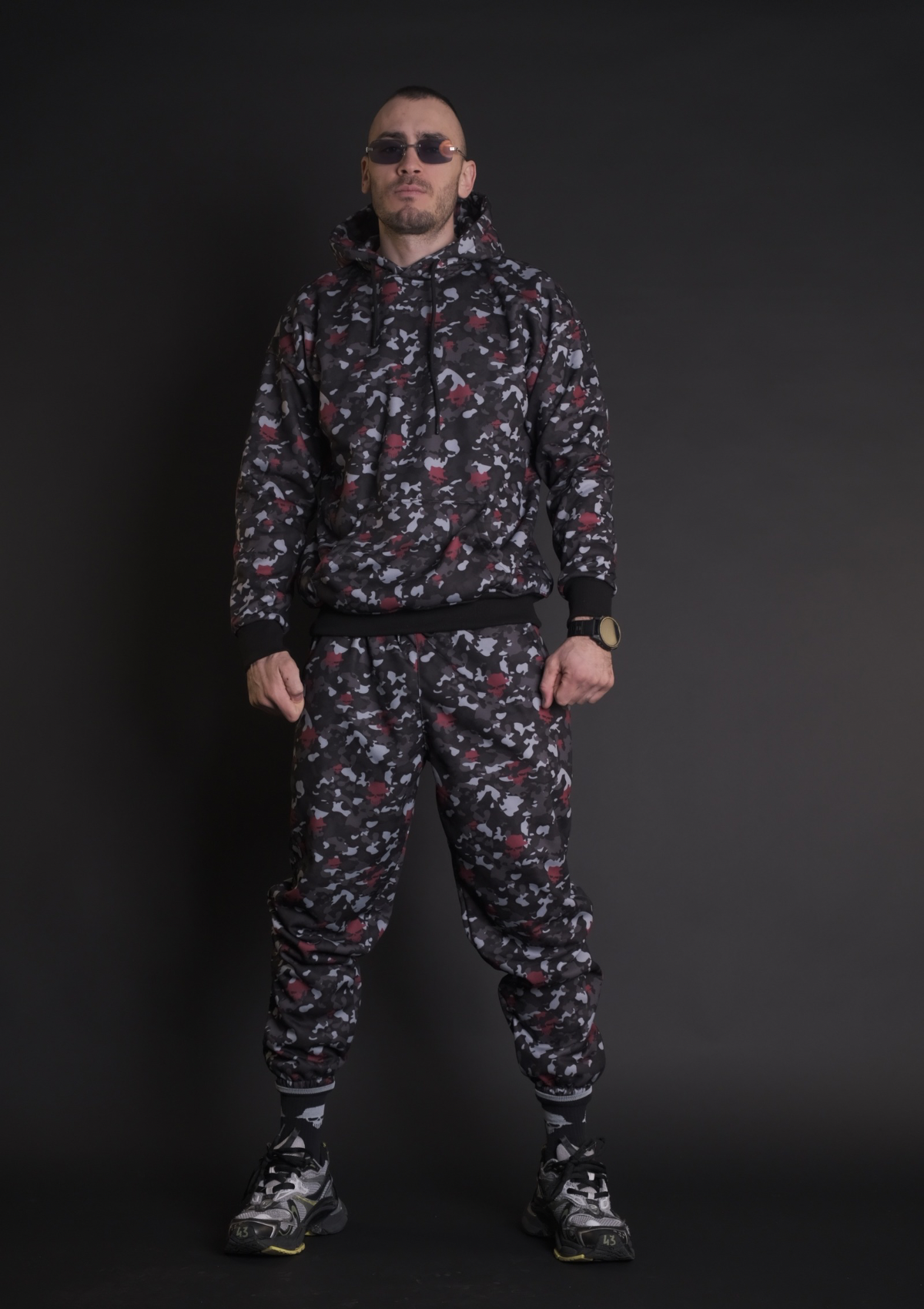 Murda Boyz | Мъжки камуфлажен спортен комплект Black Ops SET с горнище и долнище