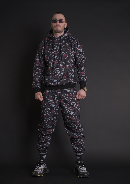 Murda Boyz | Мъжки камуфлажен спортен комплект Black Ops SET с горнище и долнище