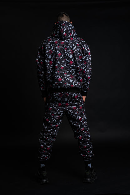 Мъжки спортен комплект Black Ops SET с камуфлажен принт – изглед отзад