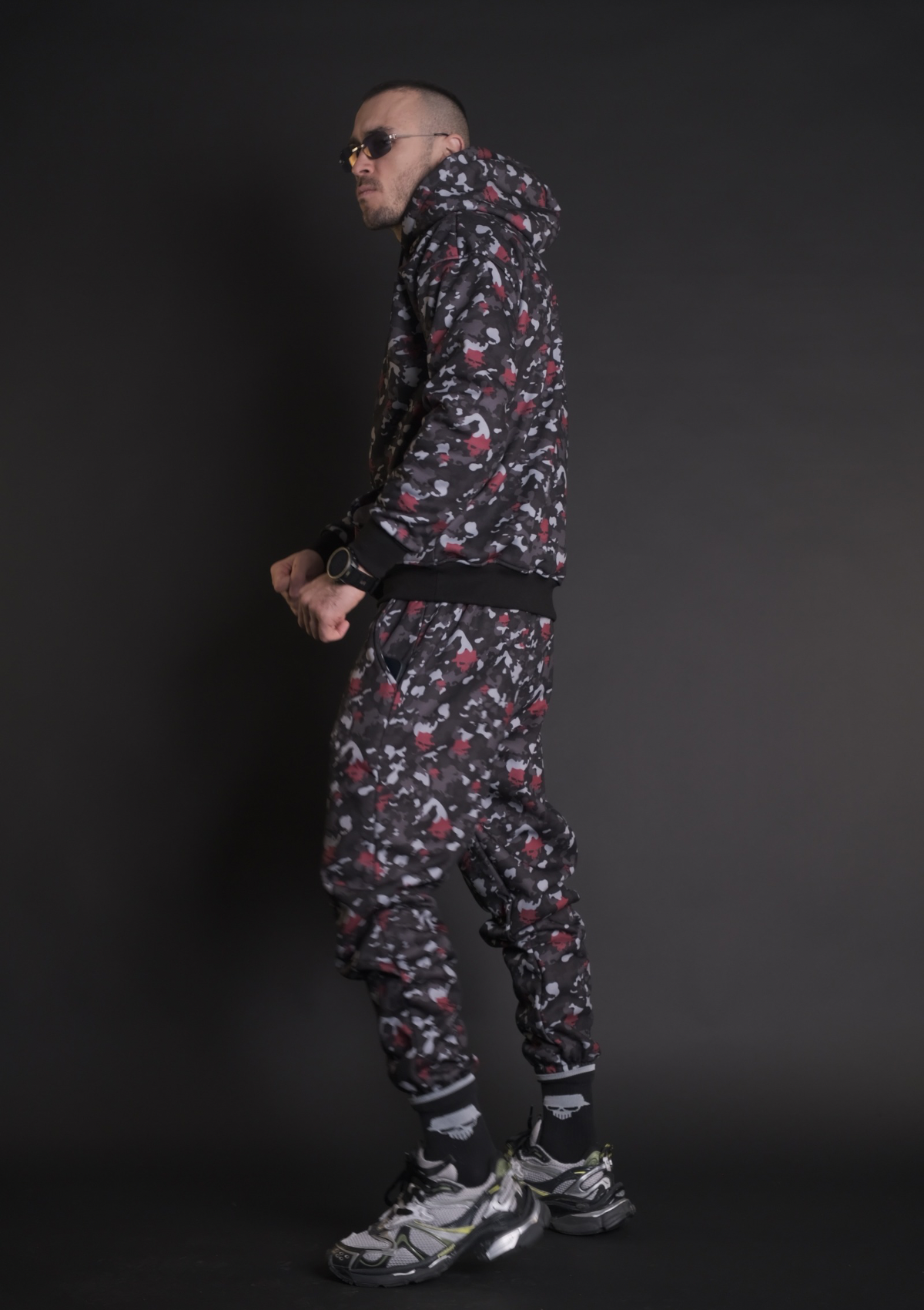 Black Ops SET мъжки камуфлажен анцуг  от Murda Boyz. Цялостен страничен изглед 