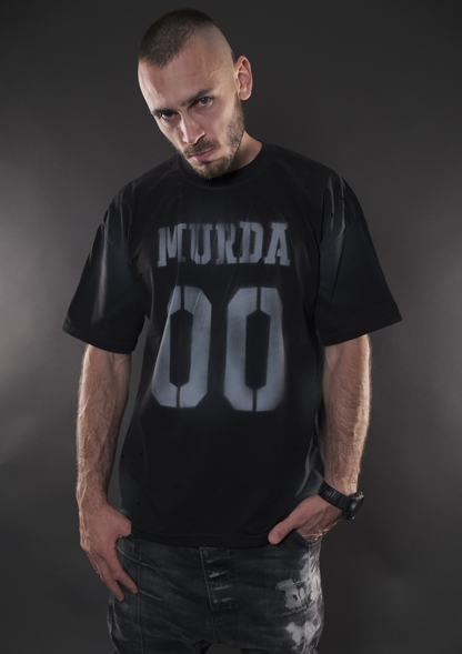 Washed ефект върху черна тениска MurdaBoyz Blackout Edition