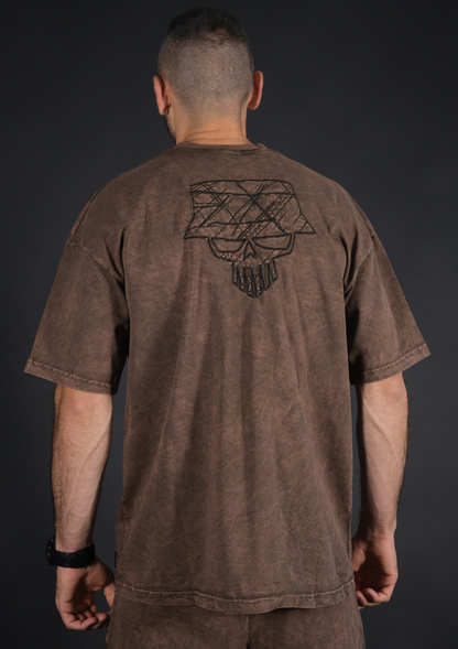 Мъжки летен комплект Brown Washed SET от Мърда Бойз