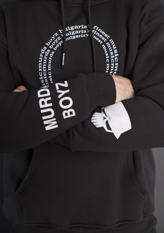 Murda Boyz | Детайл на Circle Code принта на суичъра Circle Code SET