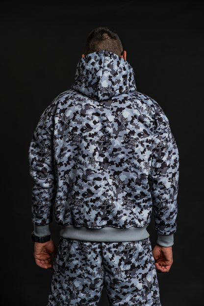 Камуфлажно горнище с качулка от мъжкия комплект Delta Force SET – streetwear дизайн от мърда бойз