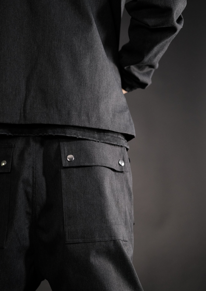 Плътна висококачествена материя на мъжкия streetwear комплект Murda Boyz Limited Edition – текстура и качество отблизо