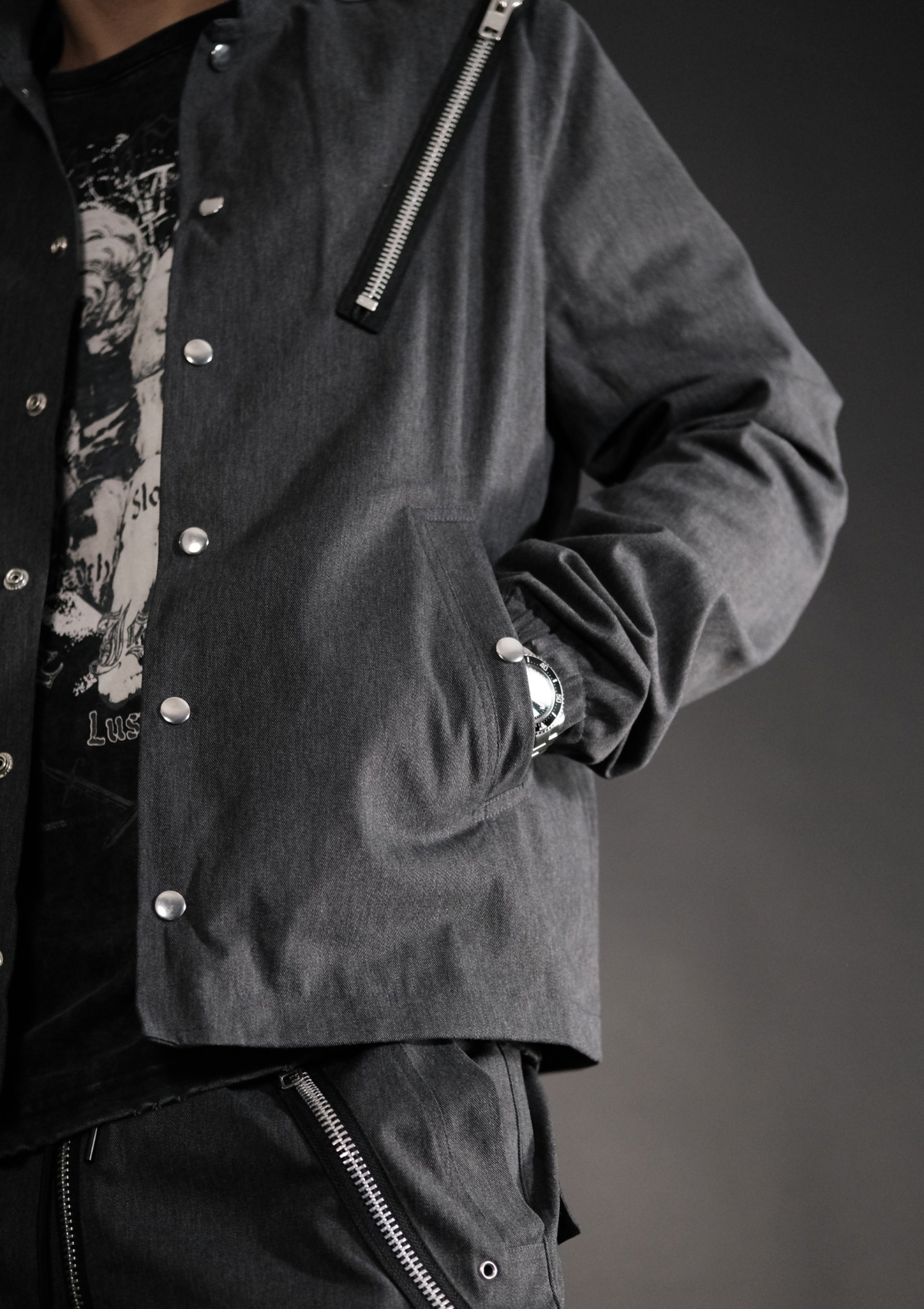 YKK цип и метални елементи на премиум мъжки streetwear комплект Murda Boyz Limited Edition – устойчиви детайли