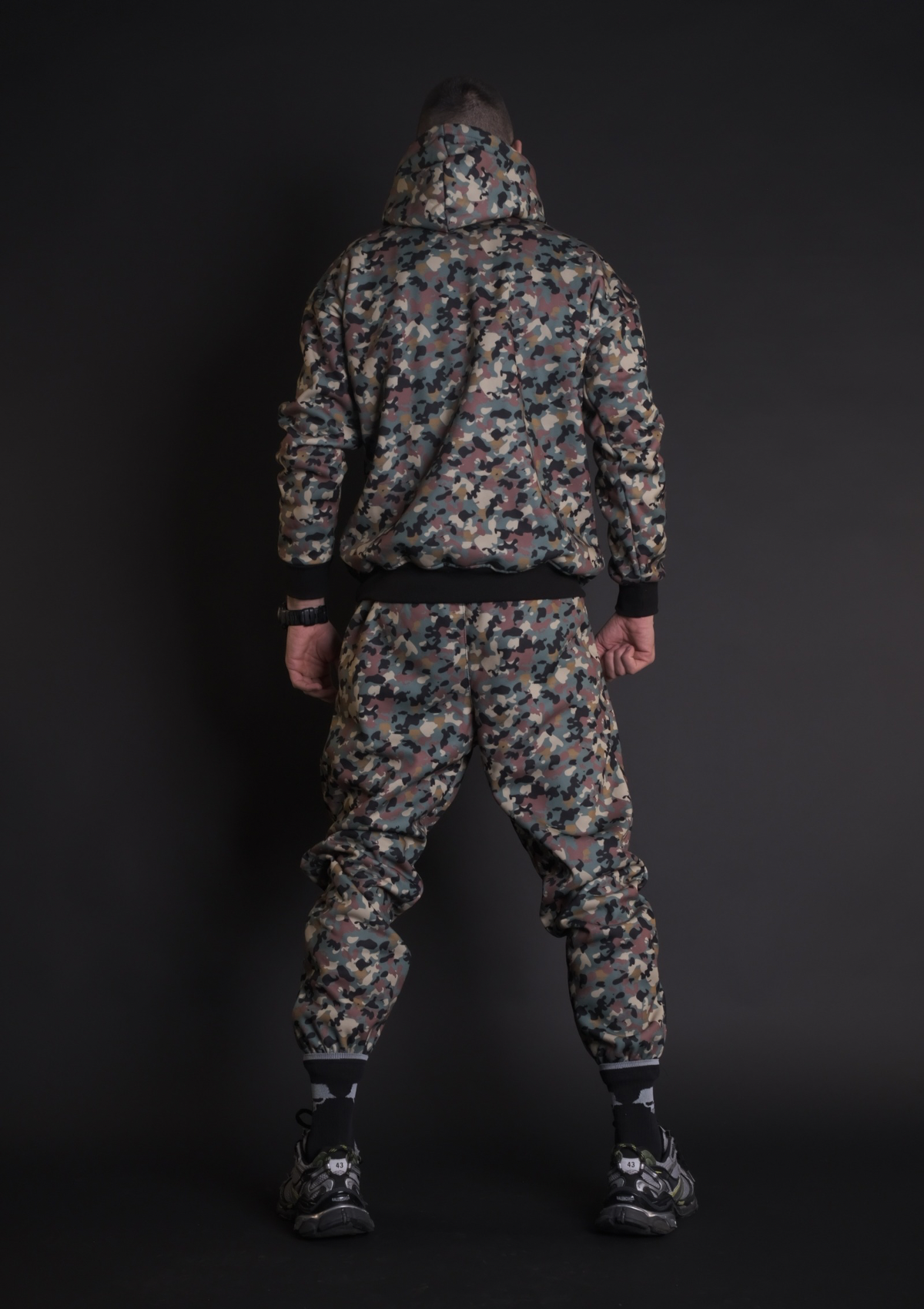 Murda Boyz | Мъжки анцуг комплект Green Beret SET с камуфлажен дизайн – изглед отзад