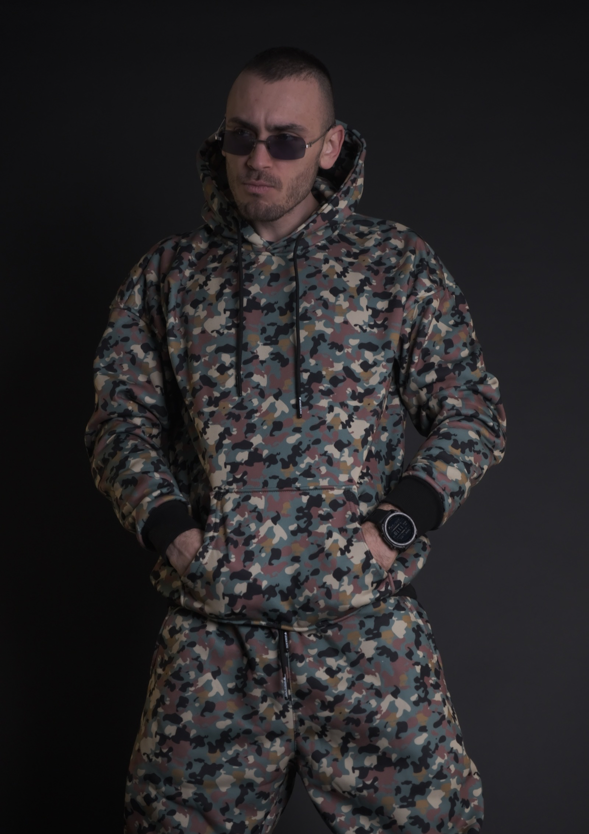 Murda Boyz | Мъжки анцуг комплект Green Beret SET с камуфлажен дизайн – изглед отпред