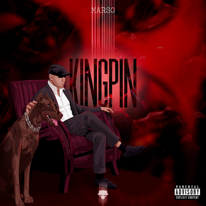 Официална обложка на албума KINGPIN от Марсо – физическо музикално издание