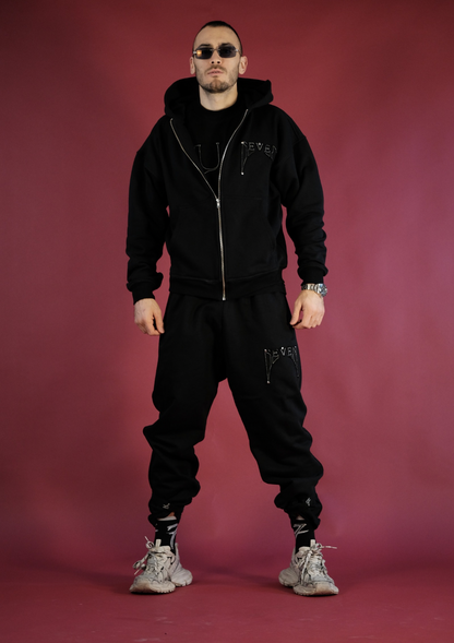 Унисекс streetwear комплект Lust SET с бродирани детайли – изглед отпред. Murda Boyz. Seven By Marsel. 