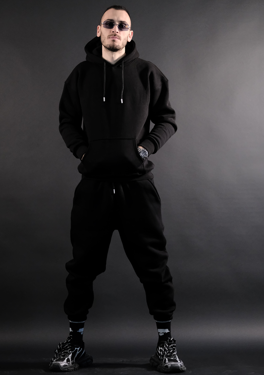 Мъжки streetwear комплект Murda Boyz Bando Set Black с модерна кройка и плътна материя – отпред