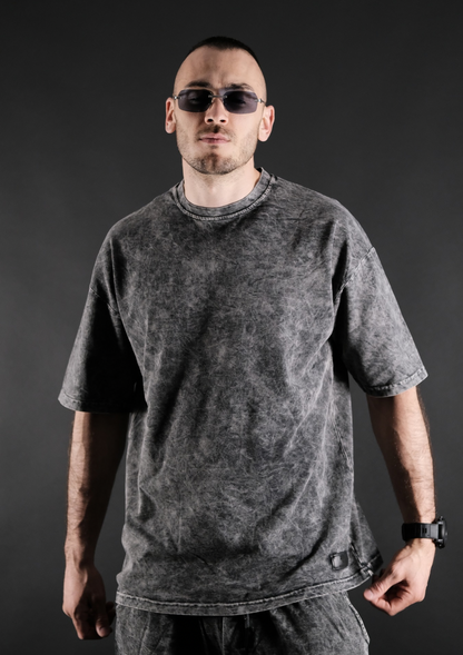 Детайл на washed памучната материя на Murda Boyz Colour Washed SET