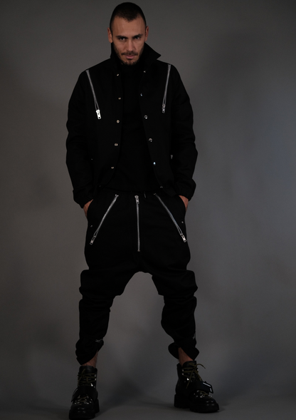 Мъжки дънков streetwear комплект Murda Boyz Limited Denim Set с модерна кройка и плътен деним – изглед отпред