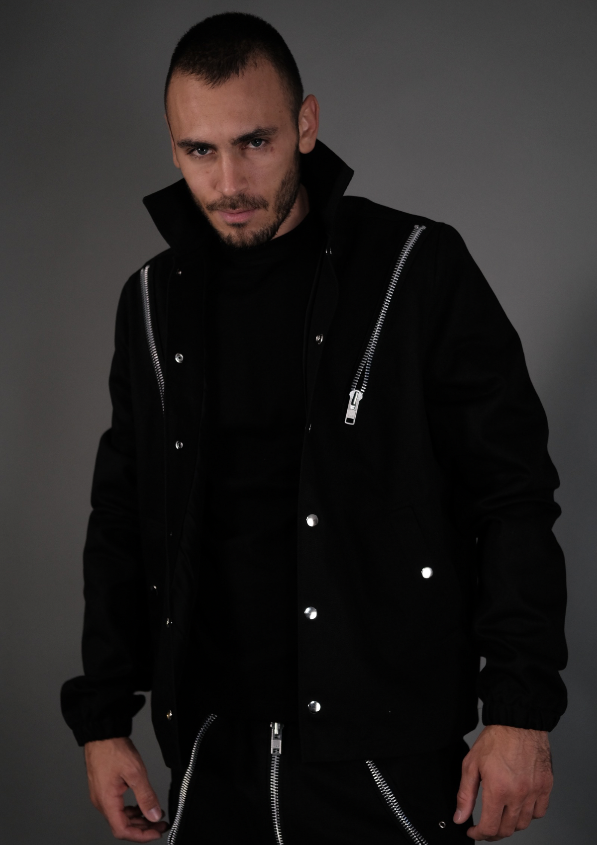 Мъжки дънков streetwear комплект Murda Boyz Limited Denim Set с модерна кройка и плътен деним – изглед отпред