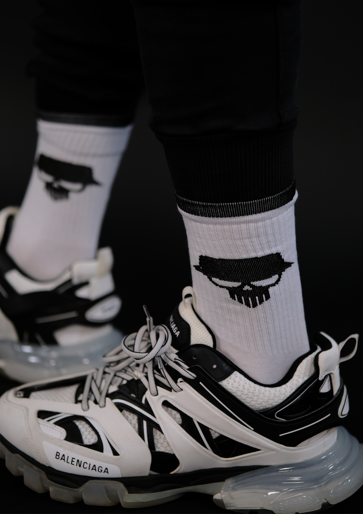 Детайл на Murda Boyz чорапи с висококачествена материя и лого