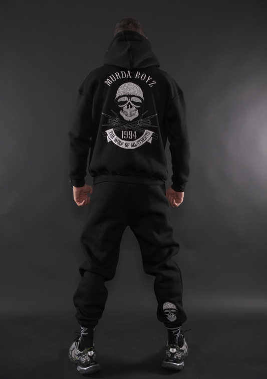 Мъжки комплект Old Skull SET със skull принт на гърба от Мърда Бойз