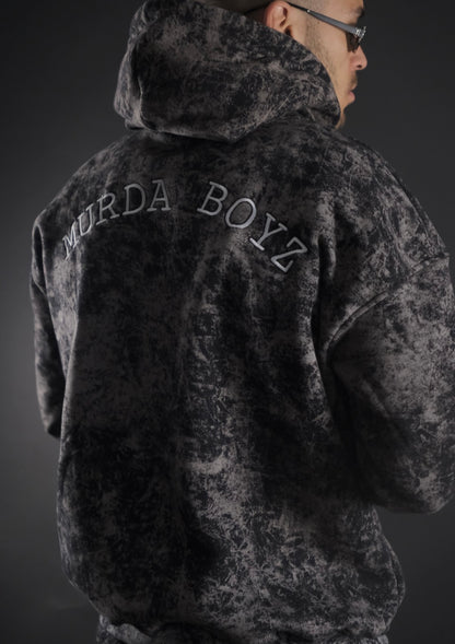 Murda Boyz | Детайл на acid wash ефекта на материята Shadow SET Black Edition