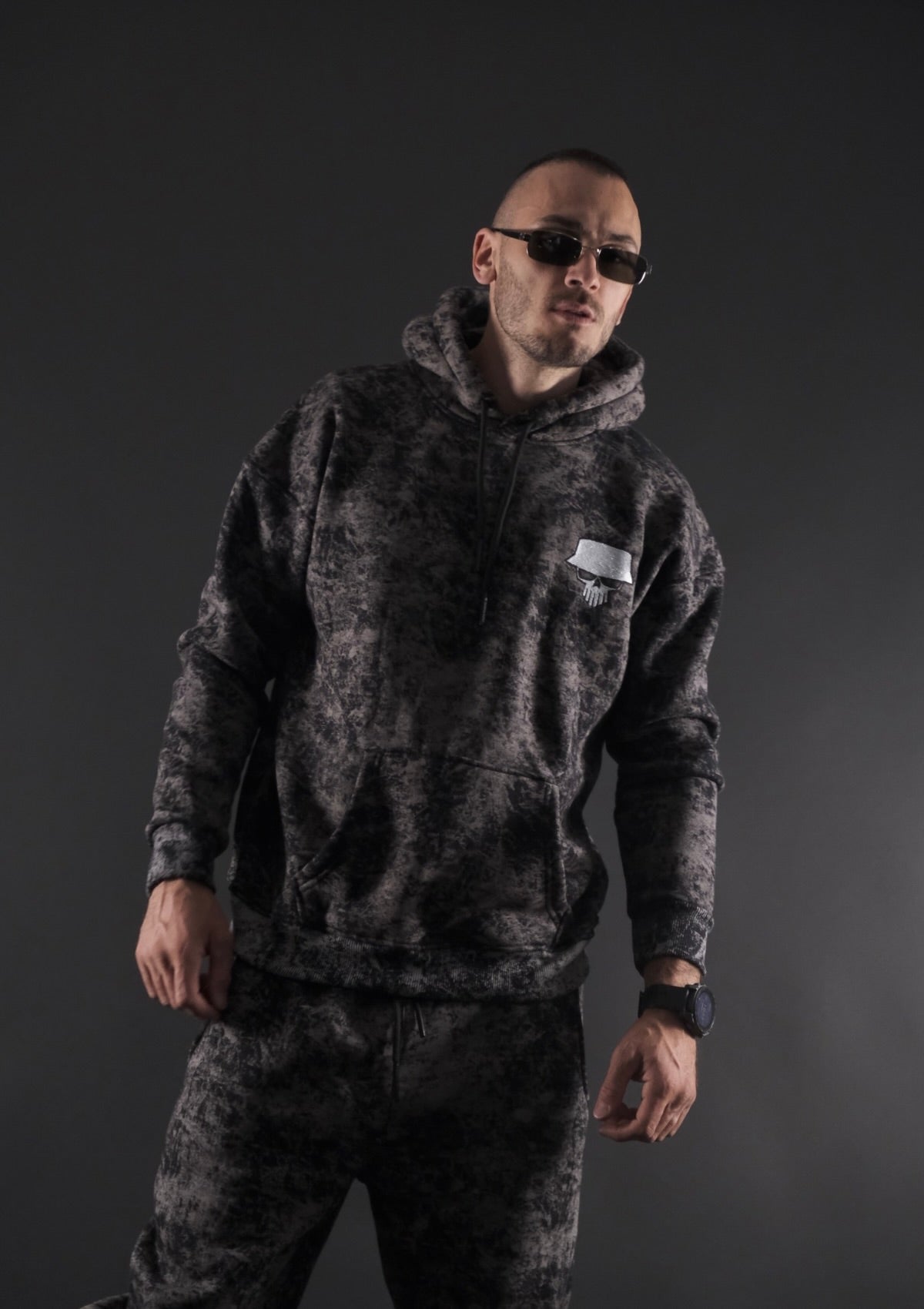 Murda Boyz лого на суичъра Shadow SET Black Edition – детайл