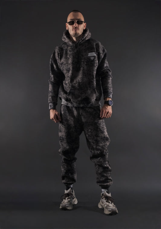 Мъжки streetwear комплект Shadow SET Black Edition – изглед отпред - от Мърда Бойз