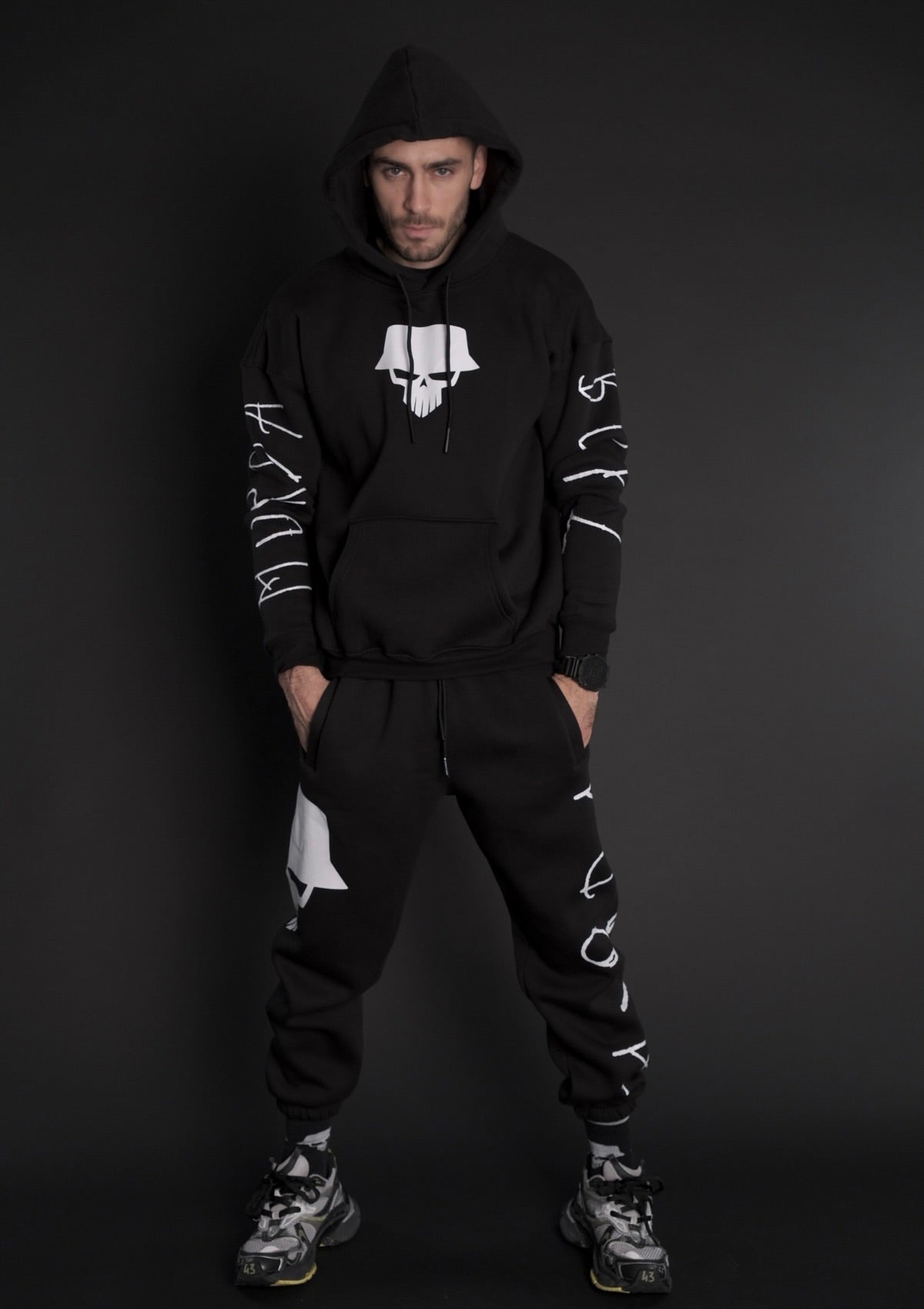 Мъжки streetwear комплект Skull Master SET с голям skull принт отпред | Murda Boyz 