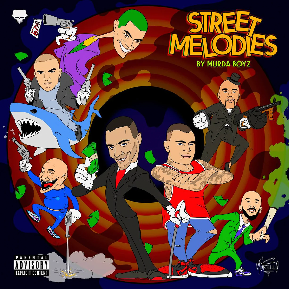 Официална обложка на албума STREET MELODIES от Murda Boyz – физическо музикално издание