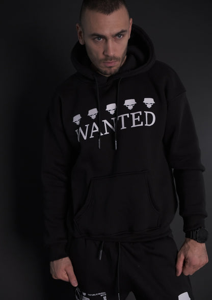 Мъжки streetwear комплект WANTED SET с WANTED принт отпред от Мърда Бойз 